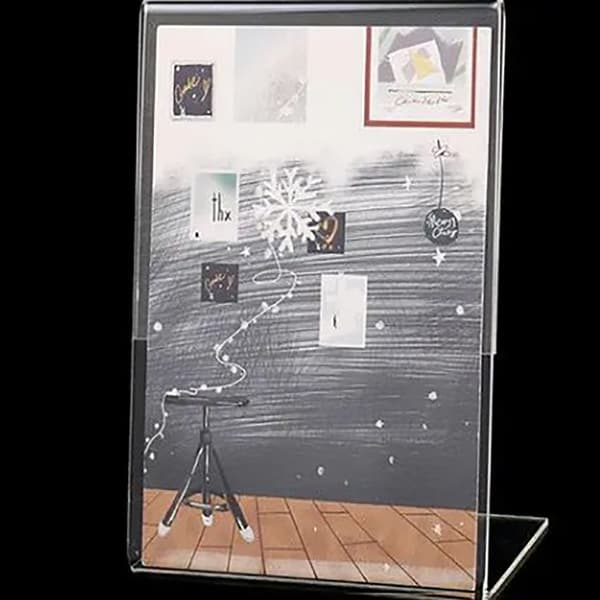 Transparent akryl bildram displaykort prislapp Transparent