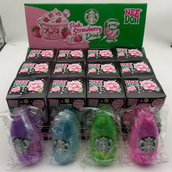 1 stk. e Iced Coffee Cup Fidget Toy Farverigt Need Doh Legetøj A9