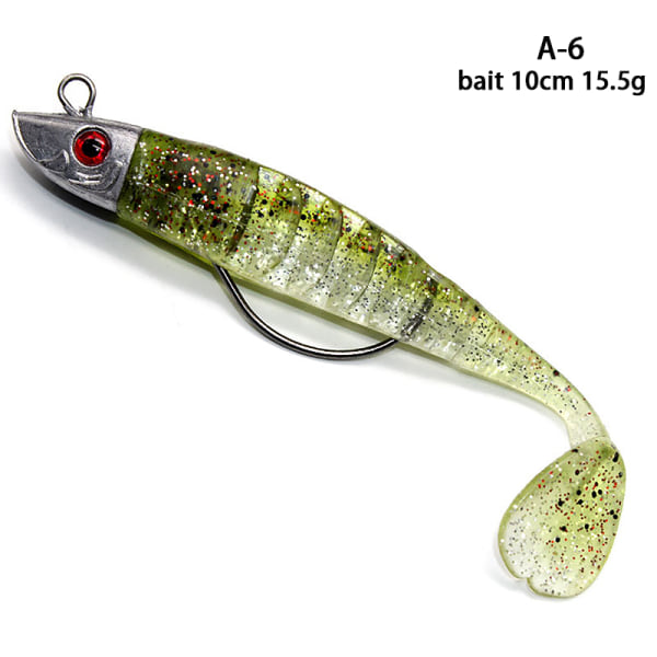 Dobbeltfarvet blyhoved Blødt T-hale fiskeagn 13cm26g/10cm15.5g C 3 10cm 15.5g