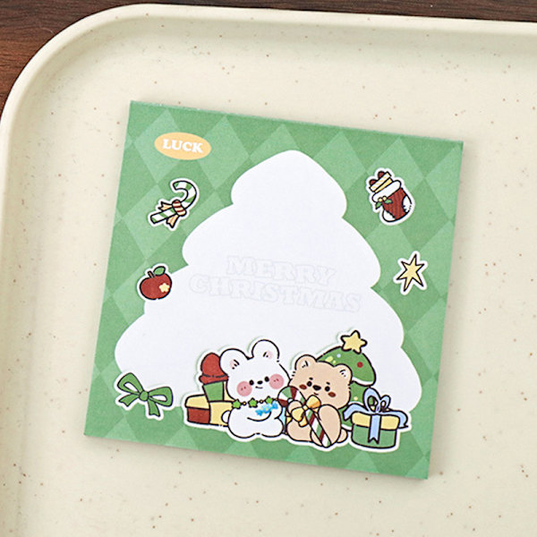 50 Ark Tegneserie Sticky Notes Kreativ Juleblokk Bærbar A4