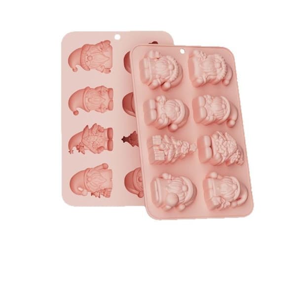 Silikon julebakeform, non-stick overflate, søt julenisse