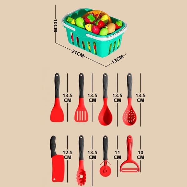 Leksaksset för barn Köksredskap Låtsaslek Matlagning Simulerad G D 75pcs