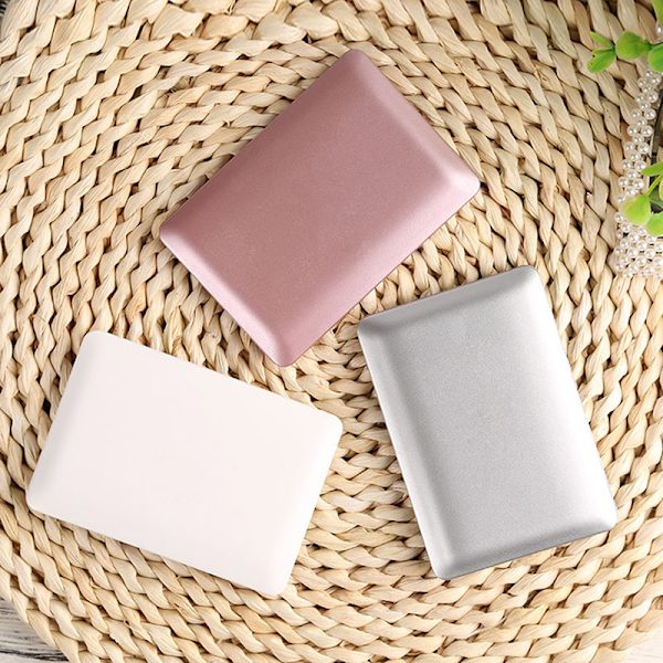Mini Makeup Mirror Notebook bok Sølv Hvit Kosmetikk Speil D Rose Gold
