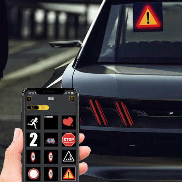 LED-skjerm på bakrute i bilen Mobiltelefon APP-kontroll