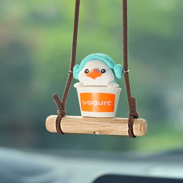 Tecknad e animerade biltillbehör Swinging Duck hänge Car Ac A1
