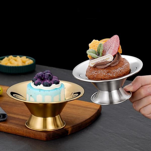 Rustfrit Stål Bæger Hotel Restaurant Iskop Bar Dessert Silver 10