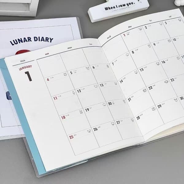 2026 Tidsplan Livsplanlegger Bok Minimalistisk Med Kalender Studie B