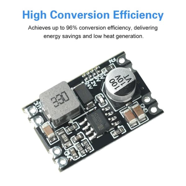 Spenningskonverteringsmoduler DC-DC 6V-100V til 5V/9V/12V/24V Fast A4
