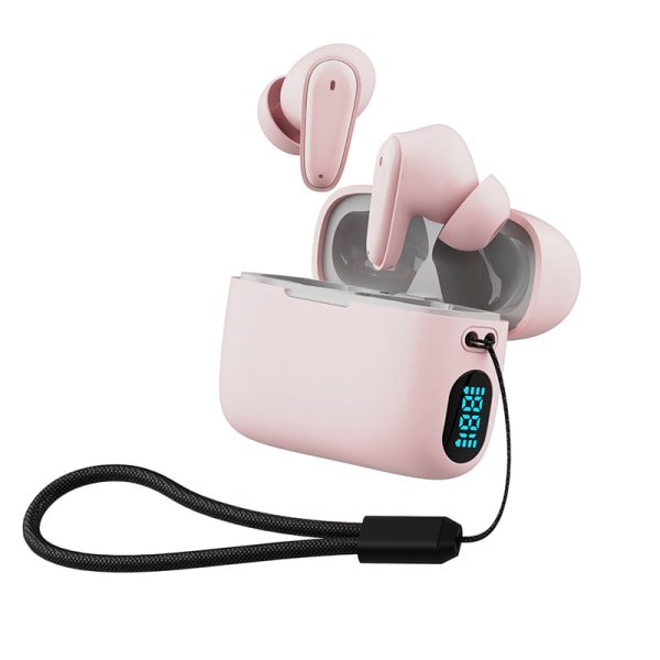 Trådlöst Bluetooth headset brusreducerande 3D Stereo 5.3 Earpho Pink
