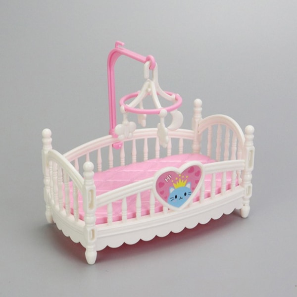 1:12 Dukkehus Miniatyr Babyrom Bassinet Seng Vugge Seng Furn 1Pc Random Color