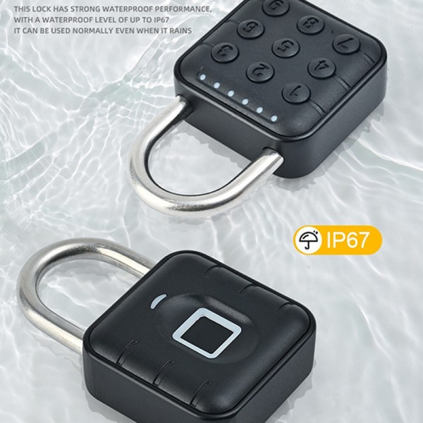 Smart biometrisk fingeraftryk Smart dørlås Nøglefri hurtig oplåsning Password Lock