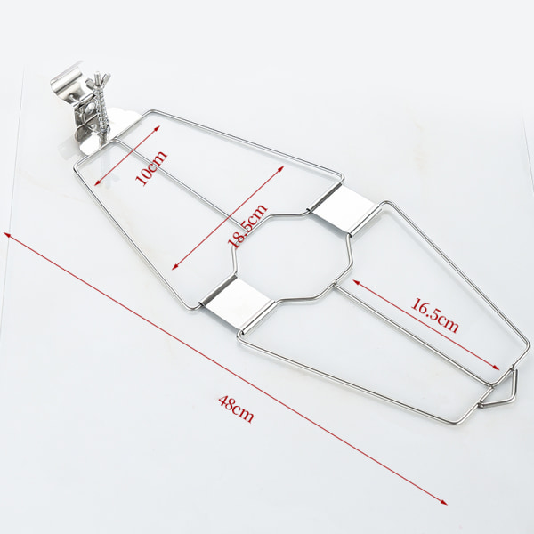 Rost Duck Clip Krokbeslag för grill Vertikal spett Trav 48cm