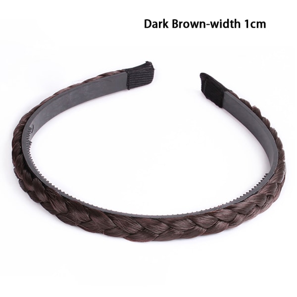 Fishbone Braid Lazy Wig Twist Braid otsapanta Bohemia naisten hiukset Dark brown 1cm
