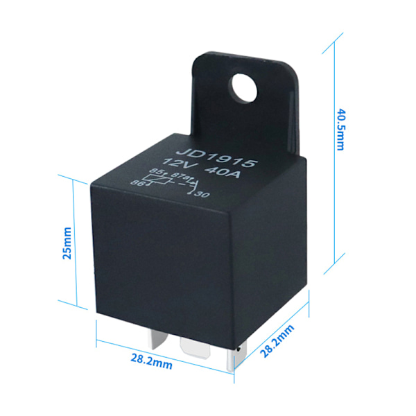 12V 12Volt 40A Auto Automotive Relé Socket 40 Relé & ledninger with Socket