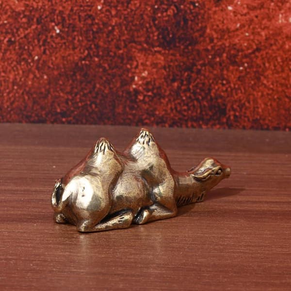 Pennhållare i ren koppar, kamel, kontor, heminredning, vardagsrum brass