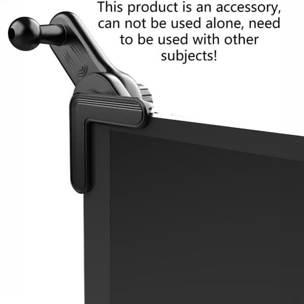 Universal bilskjermholder 16 mm kulehodebase for biltelefon Black