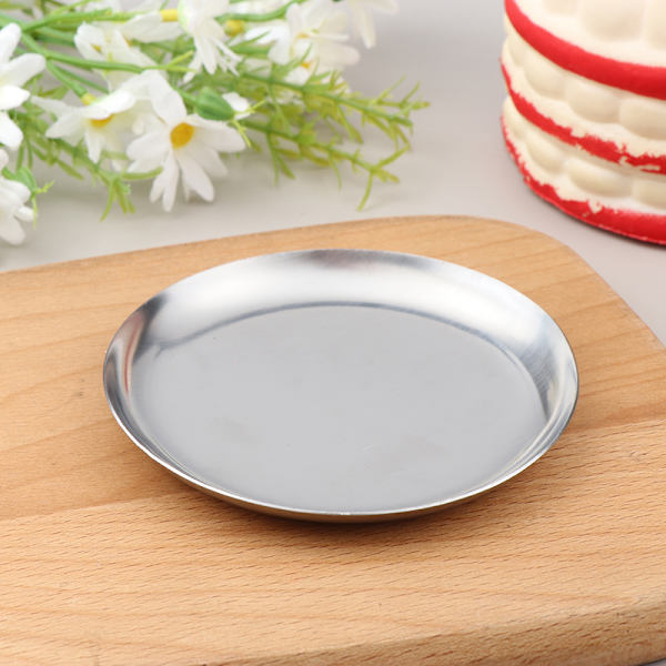 Rund stil Oval smykker opbevaringsbakke Rustfrit stål Metal Sto sliver
