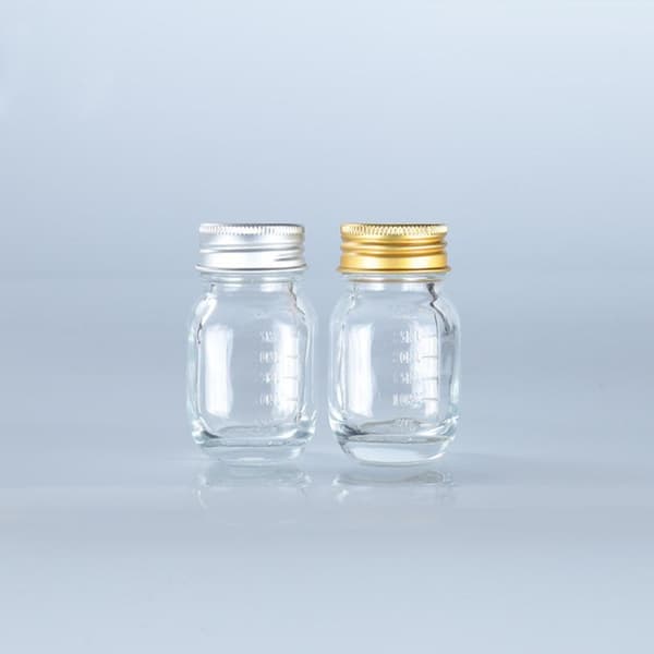 1 kpl 30 ml pieni lasipullo kannella lääkepullo jauheet Ca Silver