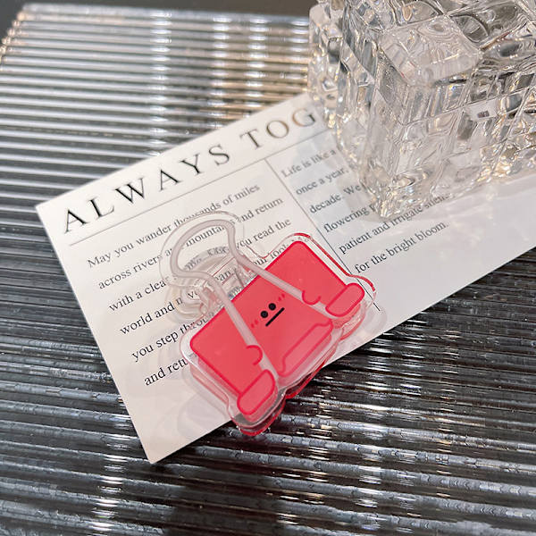Flerfärgad e Face Akryl Binder Clip Planner Clips Pappersklämma A1