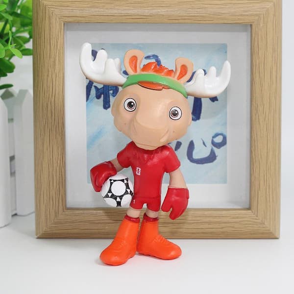 3 stk/sæt 2026 Fodbold Maskot Model Dukker Auto Interiør Dekoration A2