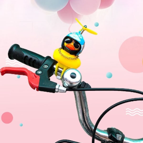 Liten gul anka bil prydnader Motorcykel vindjacka anka bil Captain Q Vibration light+strap