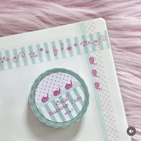 e Snail Musikalske Noder Dekorativ Masking Tape Håndkonto Deco A1