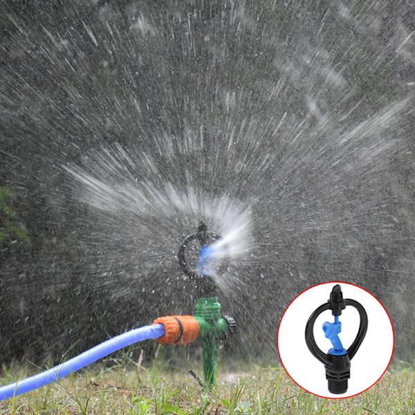 Roterende vannsprinkler Plenirrigasjon 360 graders automatisk dyse