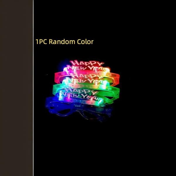 LED-lysende festbriller med lysende blinkeffekt, assorterte A4