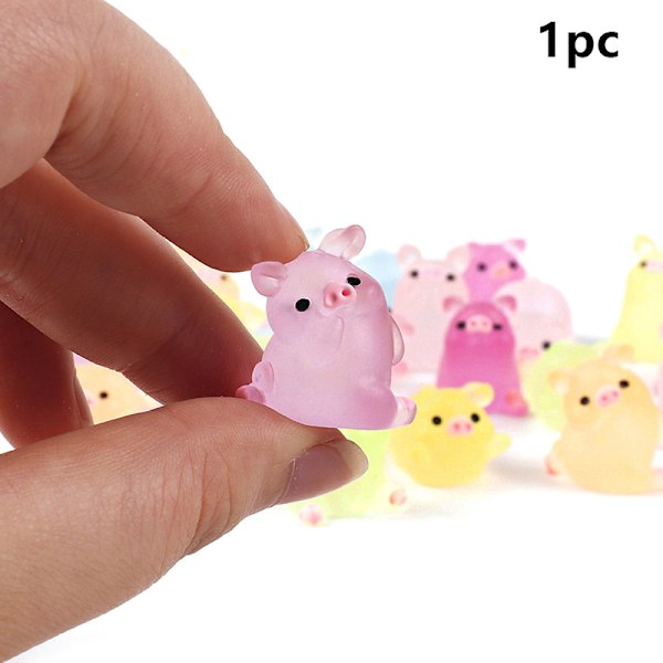 1/5 kpl Mini Luminous Piggy Decor -auton kojelauta kodin koristeet D 1pc