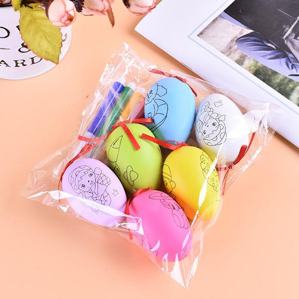 Påskeegg DIY Håndmalte Egg Egg- og Pennkombinasjonssett E 5SET