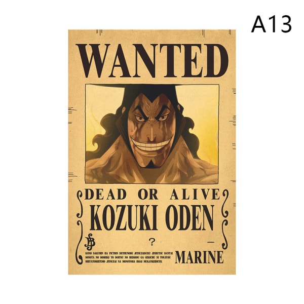 Anime hängande bild Pirate King Bounty Order Poster 1-41 Kraf A7