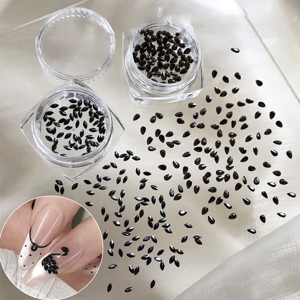 Nageldekoreringskit Små Berlocker Mini Droppformade Strass 5