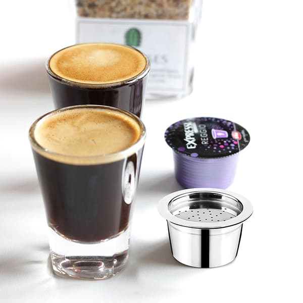Kaffekapsler i rustfrit stål, sæt, passer til Aldi til Expre A