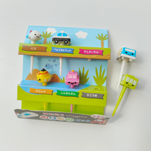 Sarjakuva Fruit Fork Toothpicks ja Animal Selection Mini Lunch Bo A3