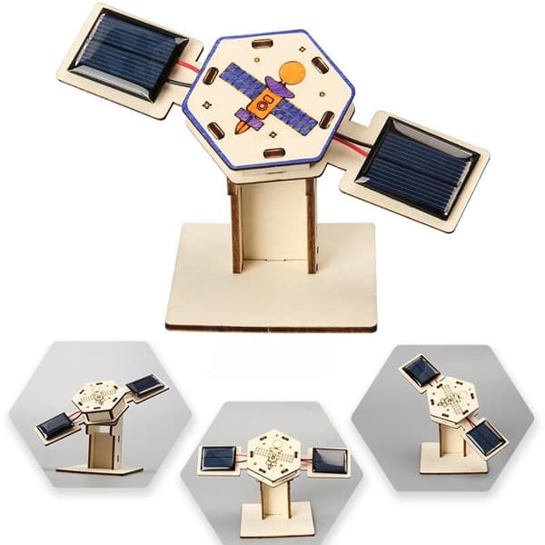 1 sett DIY solsatellitt kunstig montering barn student vitenskap A1