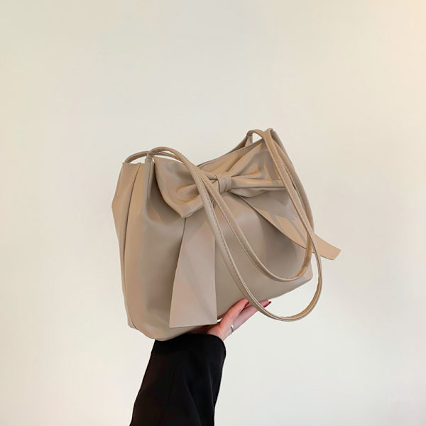 Fashion Bow Käsilaukut Naisten Olkalaukut Vapaa-ajan Kainalo B Khaki