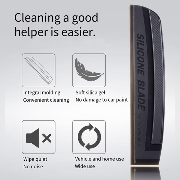 Skrapfri mjuk silikon Handy Squeegee Bilinpackningsverktyg Vatten W