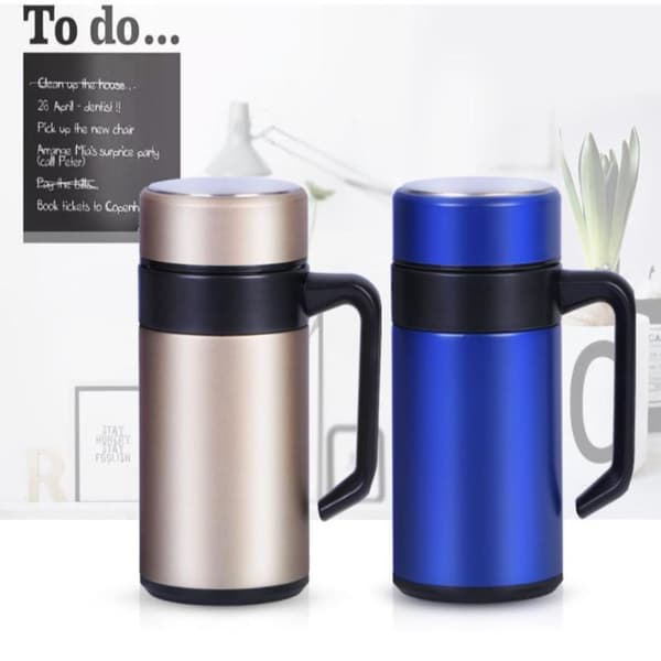 Kaffekopp i rustfritt stål 450ML Isolasjon Vannflaske Kopper T Silver