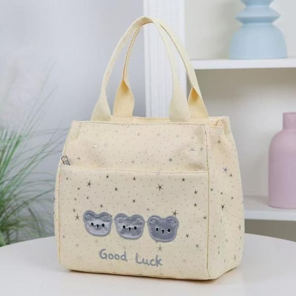 Bjørnehode-trykk Glitrende Stjerne Uformell Tote Bag Kontorarbeid Blue