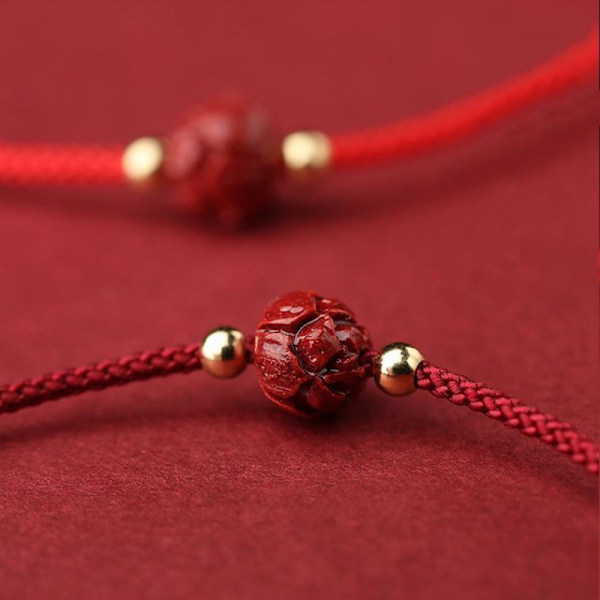 Tibetansk buddhistisk Lotus Perlearmbånd Håndlavet Flettet Adjusta A2