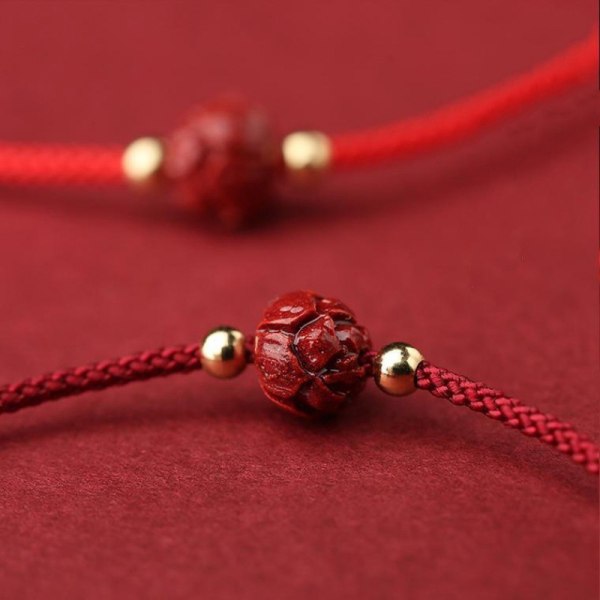 Tibetansk buddhistisk Lotus Perlearmbånd Håndlavet Flettet Adjusta A3
