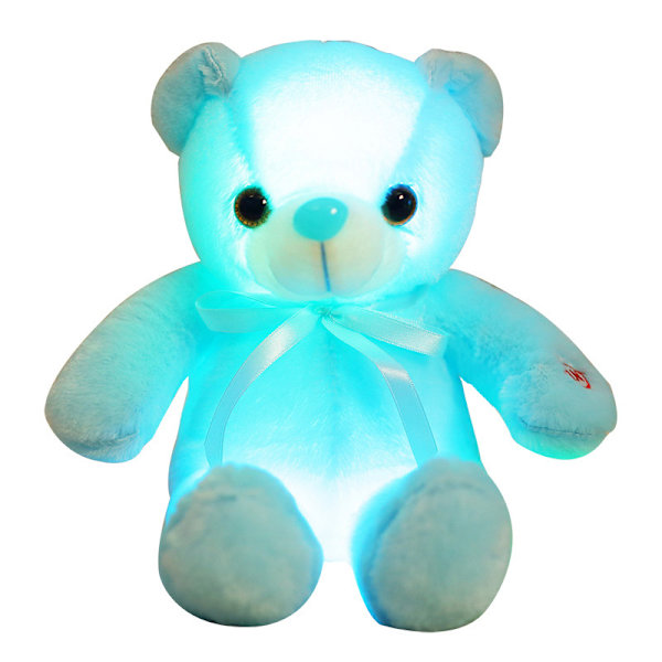 30 cm LED-nalle, täytetyt eläimet pehmolelu, värikäs hehkuva Blue