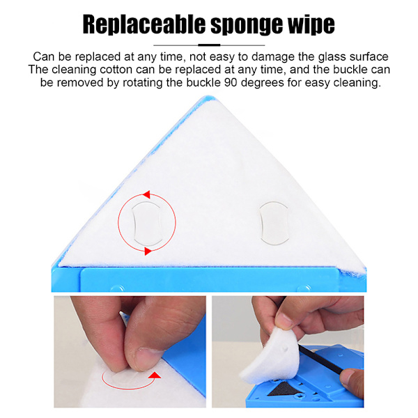 Magnetisk vinduspusserbørste for vask av vask hjemmemagnet Blue P3-8MM