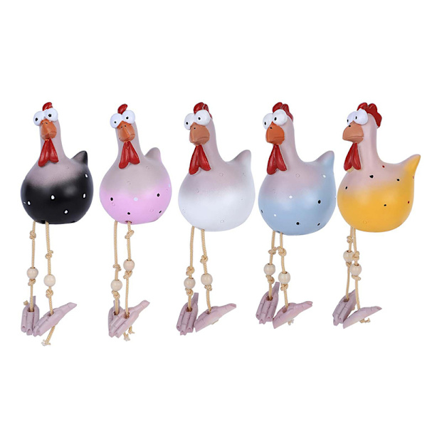 Morsomme Kyllinggjerdedekor Statuer Hjem Hage Farm Yard Decorat C