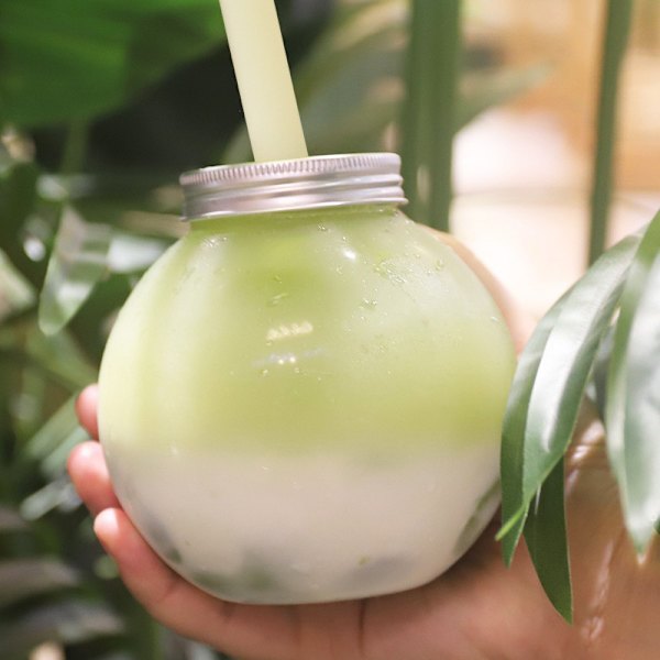 500 ml sfäriska stora vattenflaskor för mjölkte transparent A2