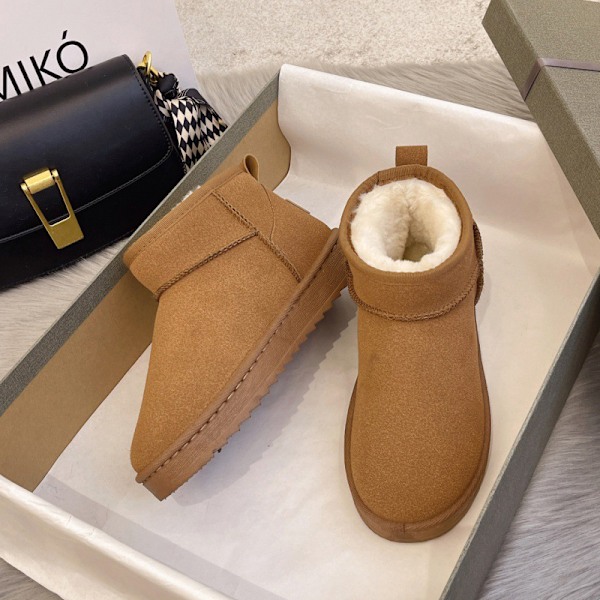 Vinterförtjockad och sammetsvarm plattsula Fashionabla Anti-Sk Brown 40