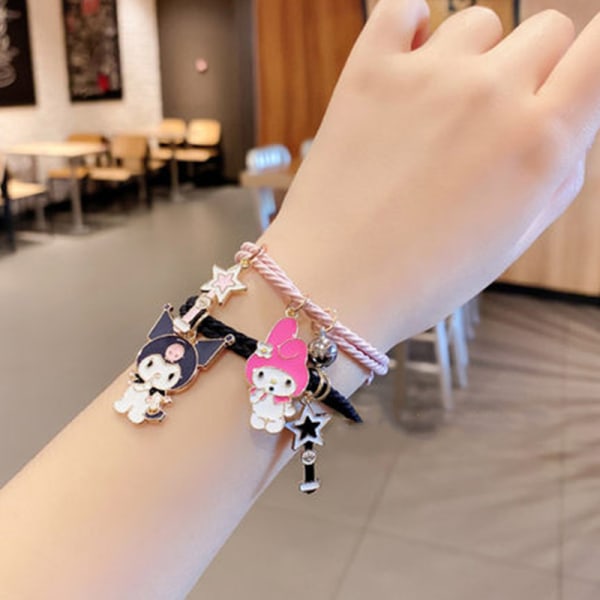 1 Par Sanrio Tillbehör Armband Kuromi Melody Magnetic Rubbe A11