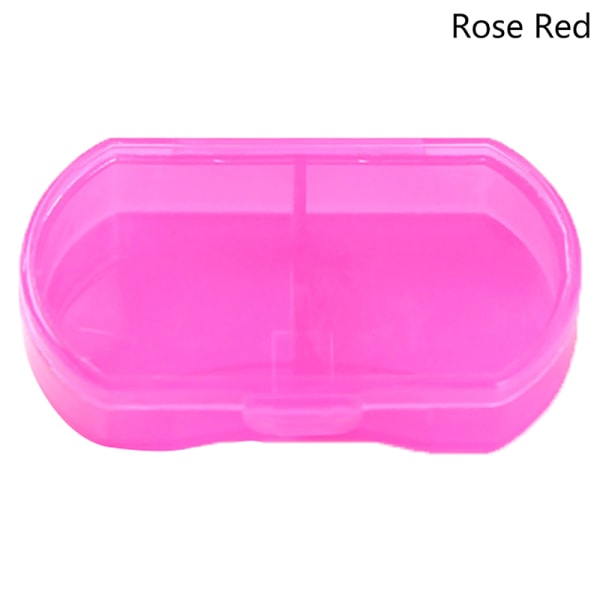 2-fack Pill Organizer Portabelt case Dust-Pro Rose red