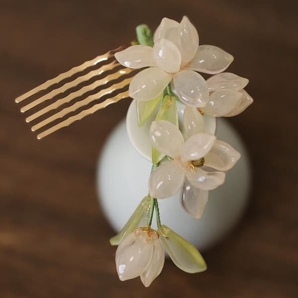 1 stk. cool jade orkidé blomsterhårnål til kvinder stil blomsterhår A10