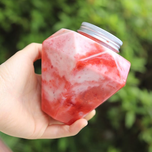 500 ml gennemsigtig diamantformet flaske kold drik boble te C 2